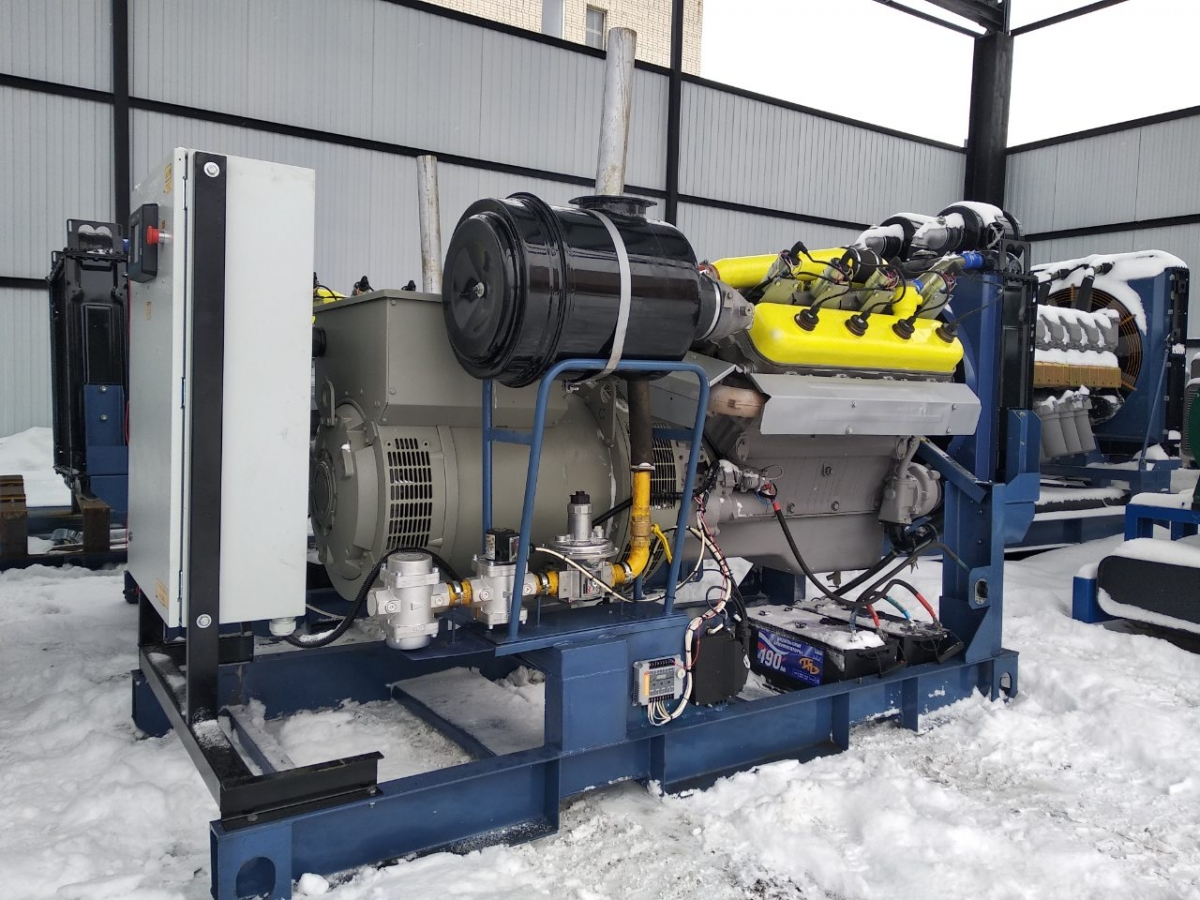 Газовые генераторы 120 кВт открытого типа на базе двигателя ЯМЗ
